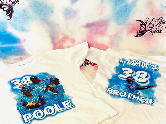 2 sided front and back Large picture Shirts DTF (any design)