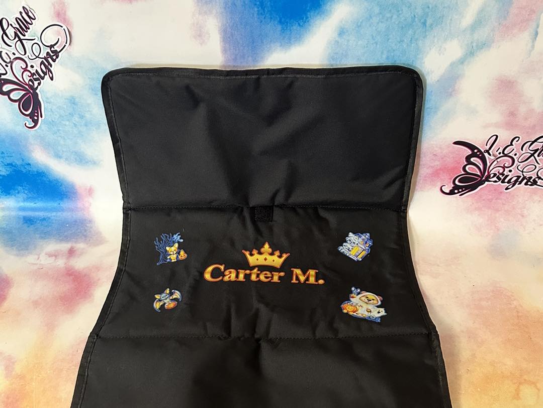 Custom Car Seat cover and Baby bag 7 pieces (any design)