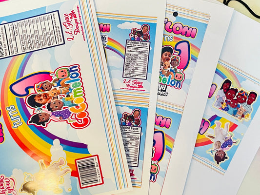 Party Favor Labels for 1 set of 12 digital Labels