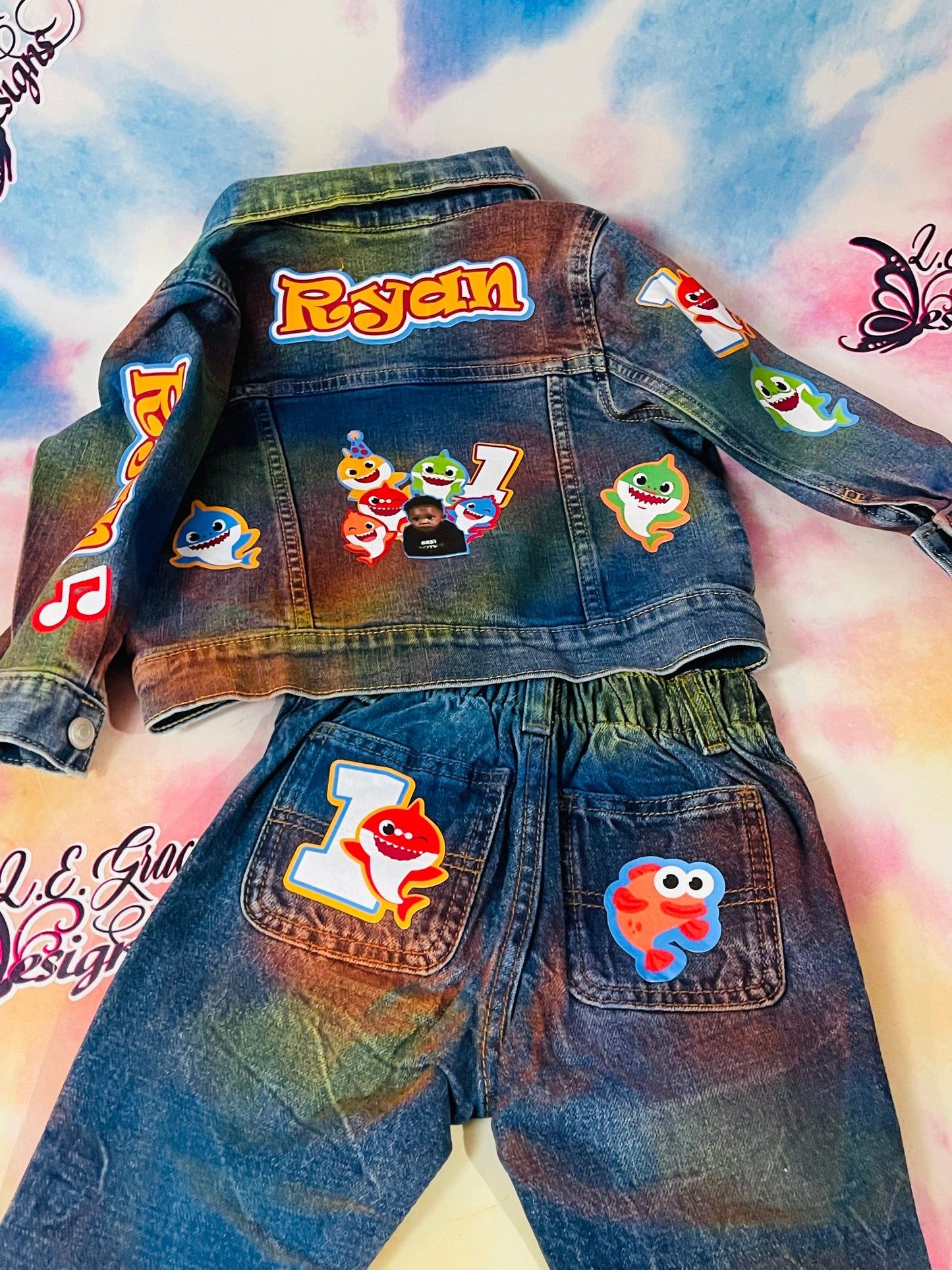 Kids custom denim jacket deals