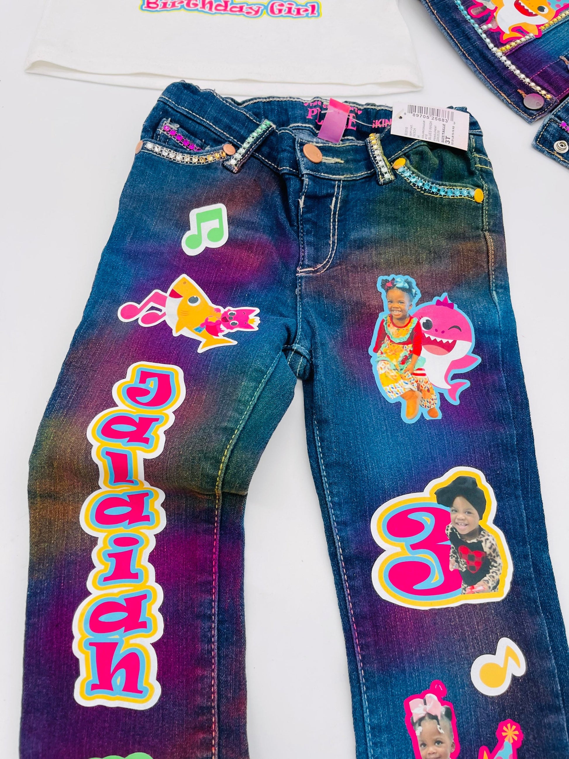 Custom Denim Pant & Jacket Set - Girls – l.e.gracedesigns
